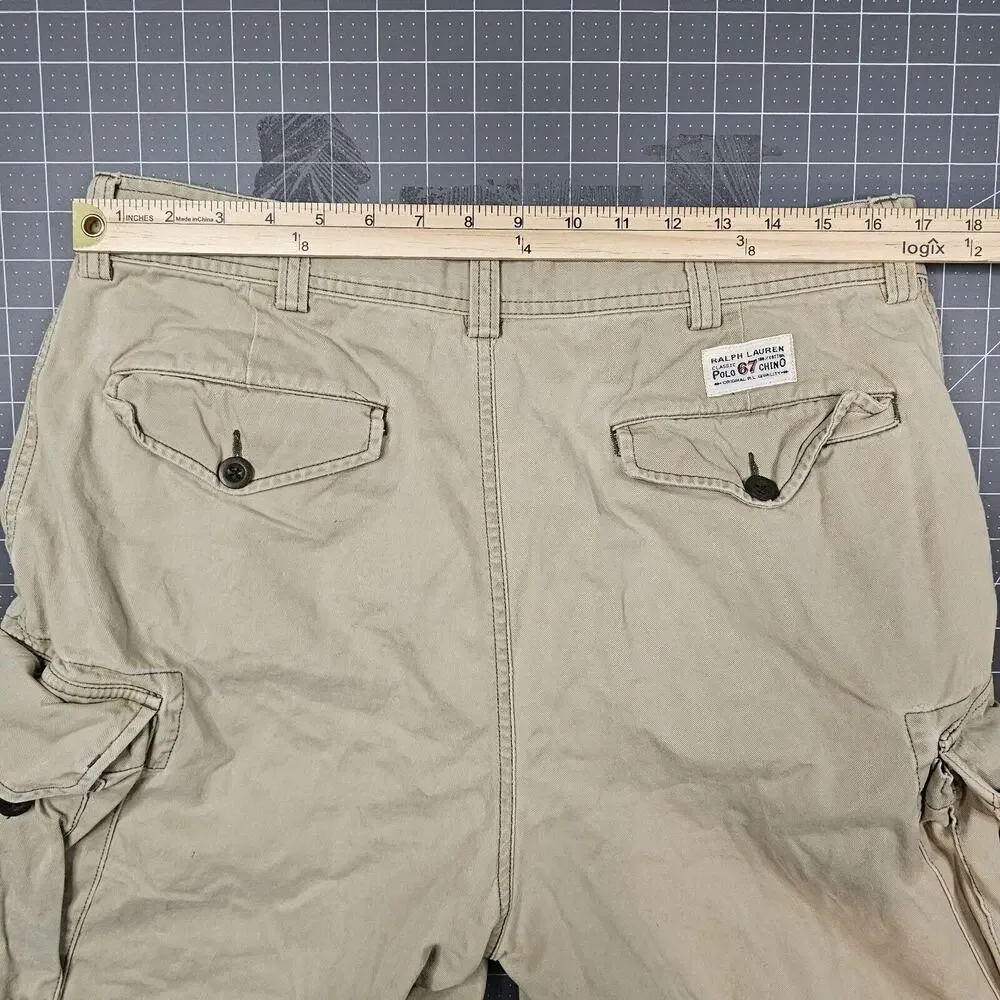 Vintage Polo Ralph Lauren Cargo Shorts Mens 34 Relaxed Skater Y2K Preppy Utility